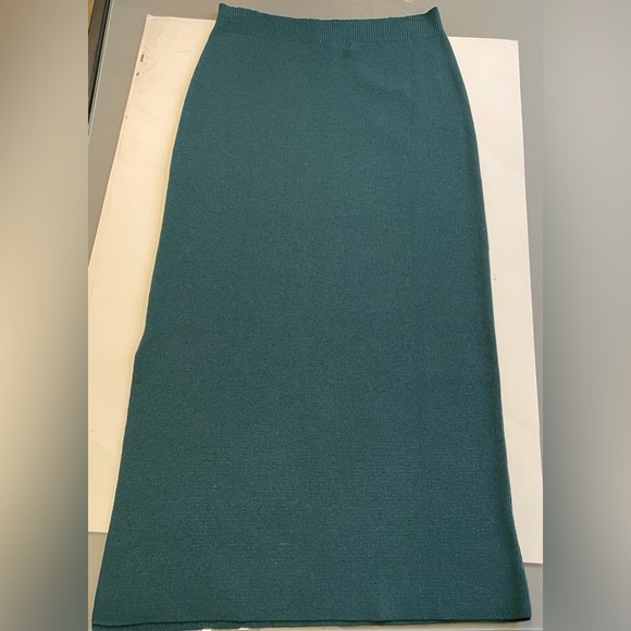 Minasmalha stretchy pencil below the knee emerald green skirt womem's size M - Picture 2 of 8
